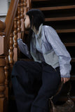 Side pinch frill pants