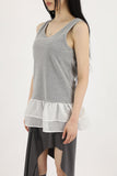 Frill layered sleeveless top