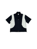 Nylon Two-Tone Half Zip-Up