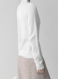 [Premium] Whole Garment  Half-Turtleneck Ribbed Knit