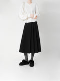 Modern Classic Pleated Midi Skirt