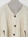 Olly Shetland Wool Cable Cardigan