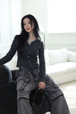 Pulli ribbed shirring tee