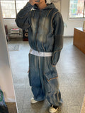Wave Washed Balloon Cargo Denim