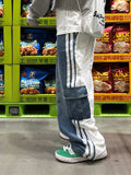 Reverse Cargo Denim Pants (denim&nylon)