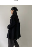 Flared Raglan Wool Half-Coat