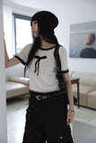 Ribbon Color Matching Round Knit