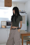 Rivet Pigment Crop Tee