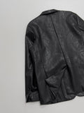 Nude Loose Fit Single Leather Jacket