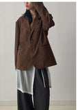 [unisex] Dart Suede Single Overfit Jacket