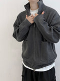 Cashlike full knit zip-up