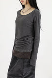 Chalk Layered Snap Tee