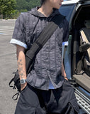Shearling Check Hood Shirt