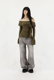 Grayish washed denim jeans