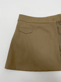 Brushed Tours Unbalanced Mini Skirt