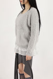 Belt halter fur knit