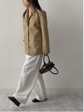 Della Leather Single Loose Fit Jacket