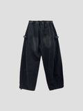 Folded Unuse Snap Denim Pants