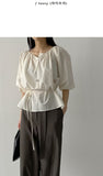 [Strap SET] Nicole Two-Way Flared Blouse