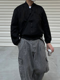 Curve Line Crop Nylon Jacket