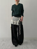 Frill Layered Wrap Skirt