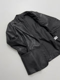 Nude Loose Fit Single Leather Jacket