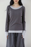 Double layered round tee