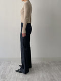 [non-fade] Selvedge Pin Tuck Long Bootcut Denim Pants