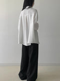 Hira Striped Wool Wide Slacks