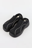 Mesh Chunky Platform Sole Mules
