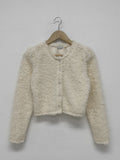 Bisque Crop Fur Cardigan