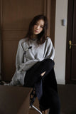 Leather Overfit Buckle Sweatshirt