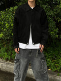 Simple Mood Suede Zip-Up Jacket
