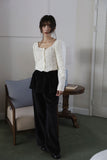 Dot pleats layer pants