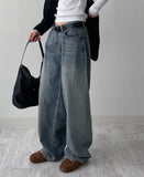 105 Low Wide Denim Pants