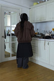 Check wool layered skirt