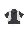 Nylon Two-Tone Half Zip-Up