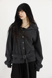 Over classic belted cardigan