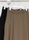 Modern Classic Pleated Midi Skirt