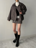 Seller Suede Overfit Trench Jacket