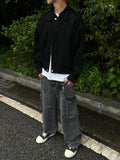 Simple Mood Suede Zip-Up Jacket