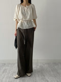 [Strap SET] Nicole Two-Way Flared Blouse