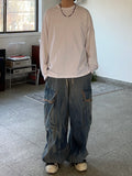 Wave Washed Balloon Cargo Denim