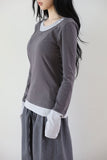 Double layered round tee