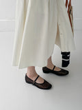 Mesh See-through Mary Jane Flat Shoes