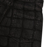 Check Black Wide Denim