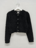Bisque Crop Fur Cardigan