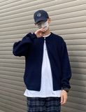 Two-way Mix Knit Zip-up