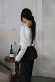 Back Ribbon Square Blouse