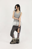 Frill layered sleeveless top